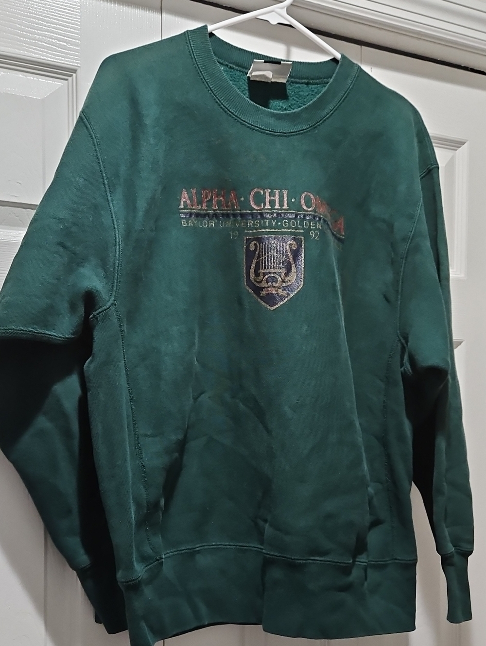 Vintage Green Alpha Chi Omega Crest Crewneck Sweatshirt
